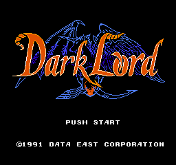 Dark Lord (Japan) Title Screen
